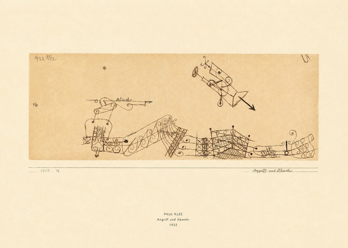 Paul Klee Angriff Und Abwehr No4 - Juliste