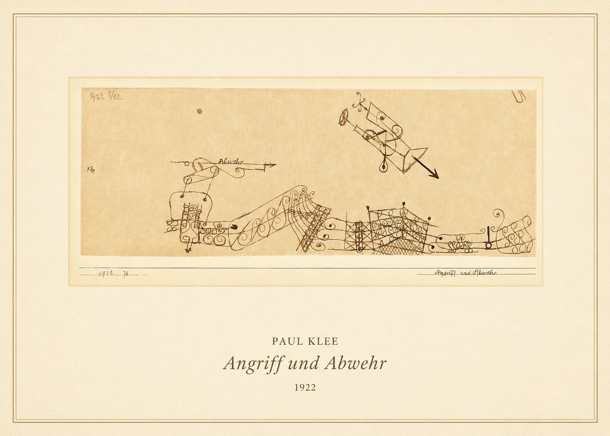 Paul Klee Angriff Und Abwehr No5 - Juliste