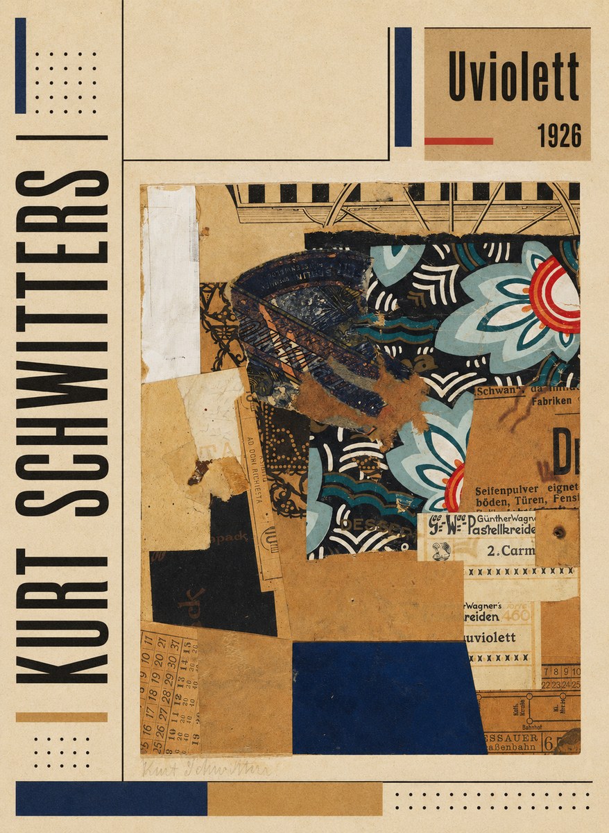 Kurt Schwitters Uviolett No6 - Juliste