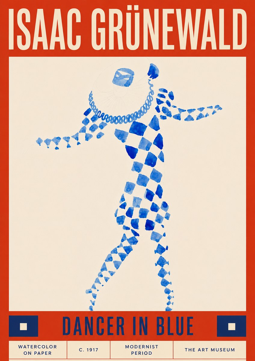 Isaac Grünewald Dancer in Blue No6 - Juliste