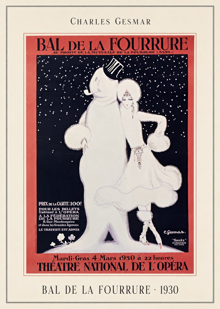 Charles Gesmar Bal De La Fourrure II No4 - Juliste