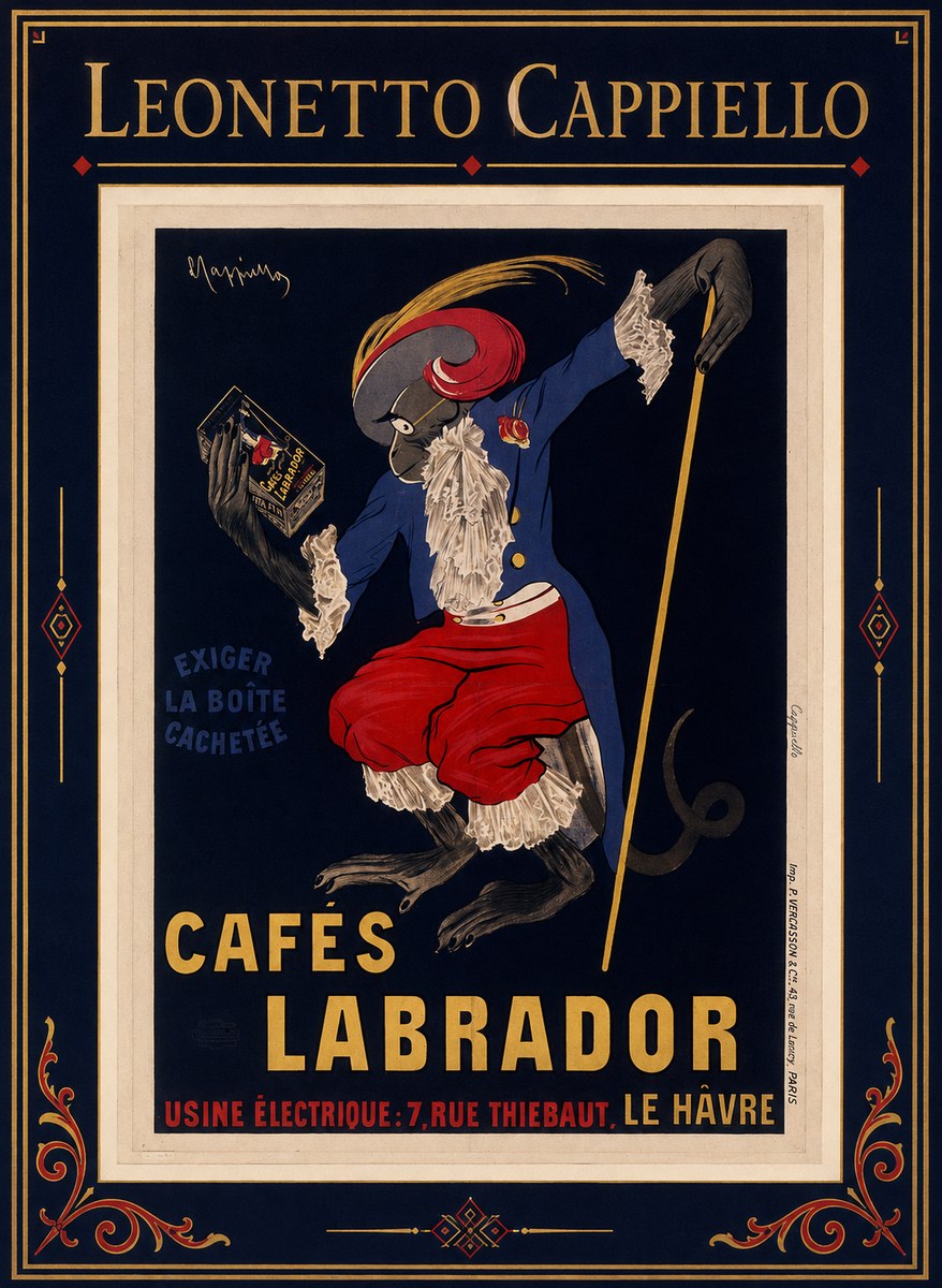 Leonetto Cappiello Cafés Labrador No1 - Juliste