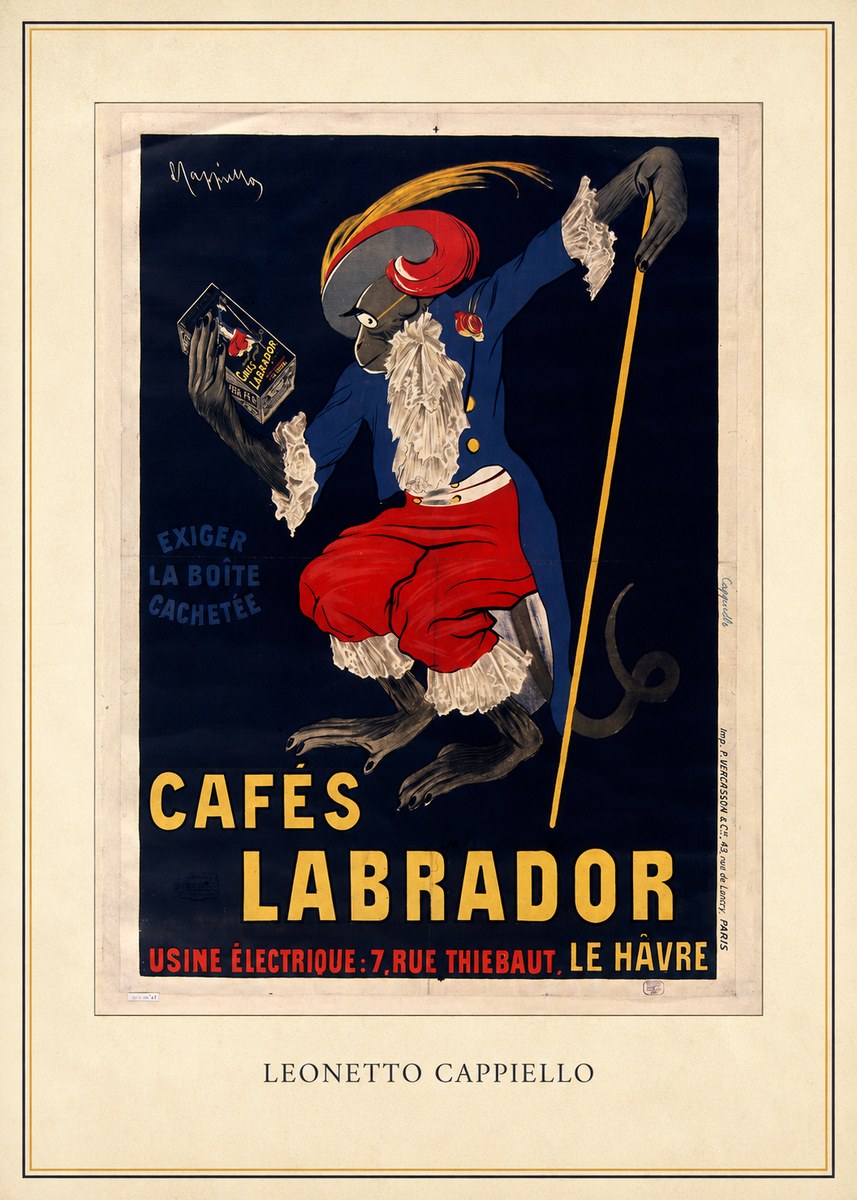 Leonetto Cappiello Cafés Labrador No4 - Juliste