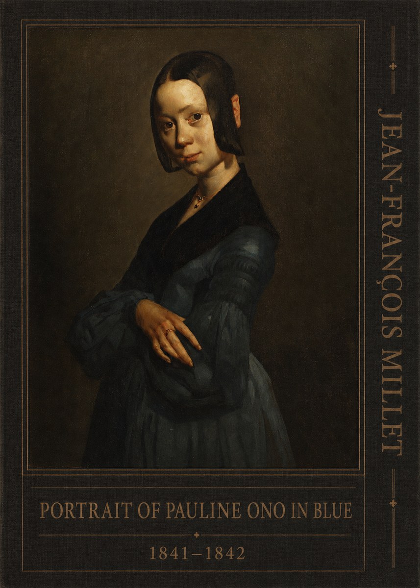 Jean-François Millet Portrait of Pauline Ono in Blue No5 - Juliste