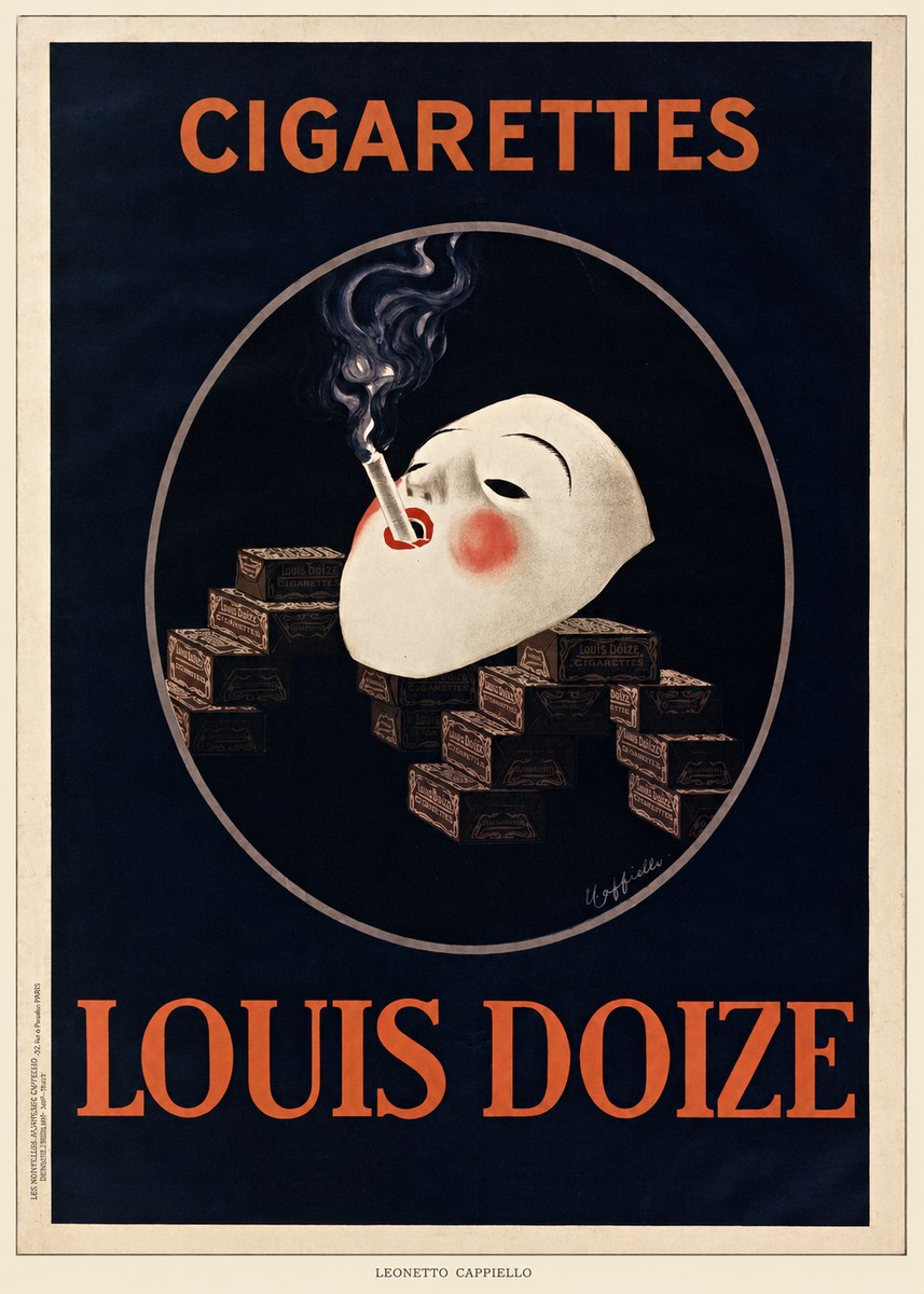 Leonetto Cappiello Cigarettes Louis Doize No6 - Juliste