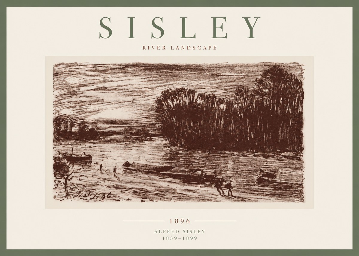 Sisley River Landscape No2 - Juliste