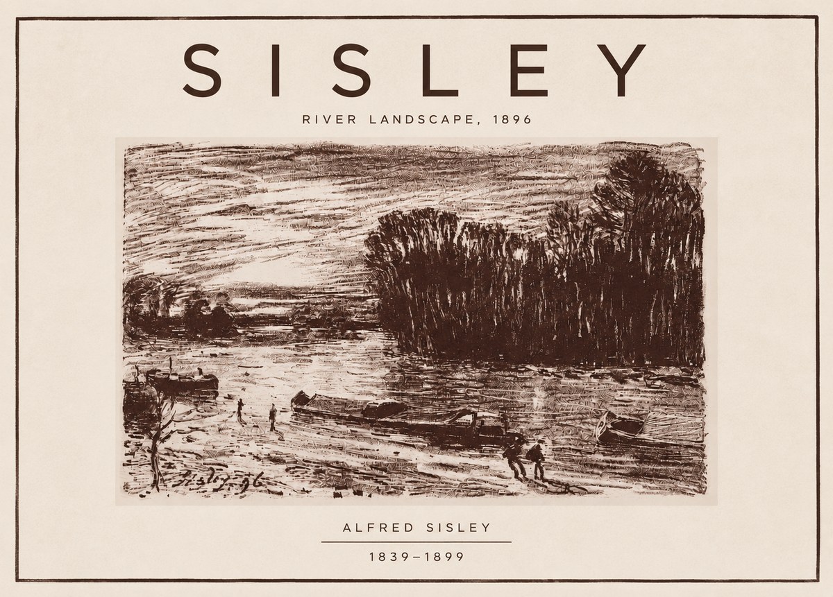 Sisley River Landscape No6 - Juliste