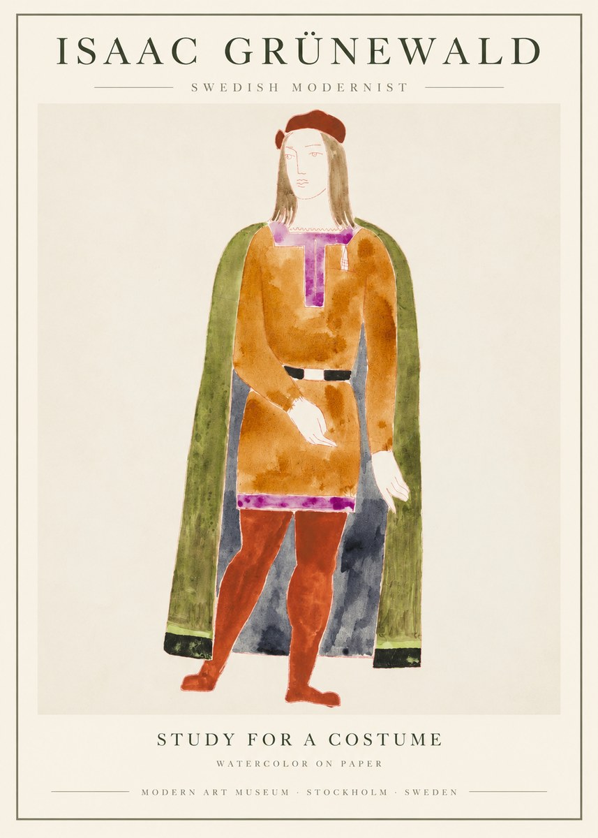 Isaac Grünewald Study for a Costume Design No2 - Juliste