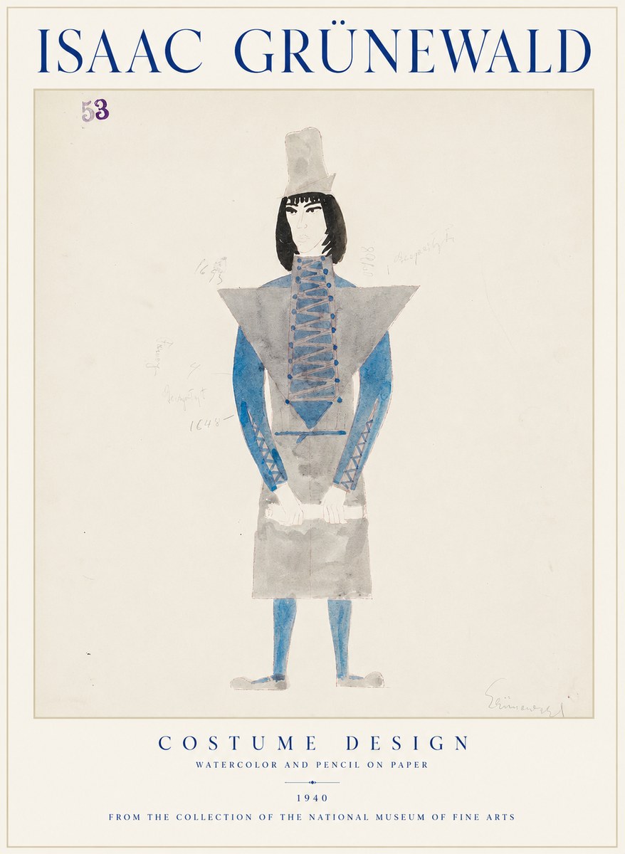 Isaac Grünewald Costume Design X No1 - Juliste