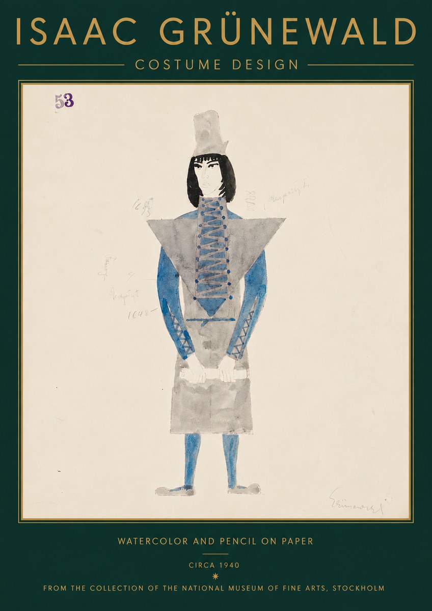 Isaac Grünewald Costume Design X No4 - Juliste