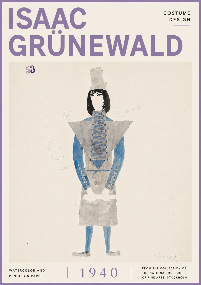 Isaac Grünewald Costume Design X No6 - Juliste