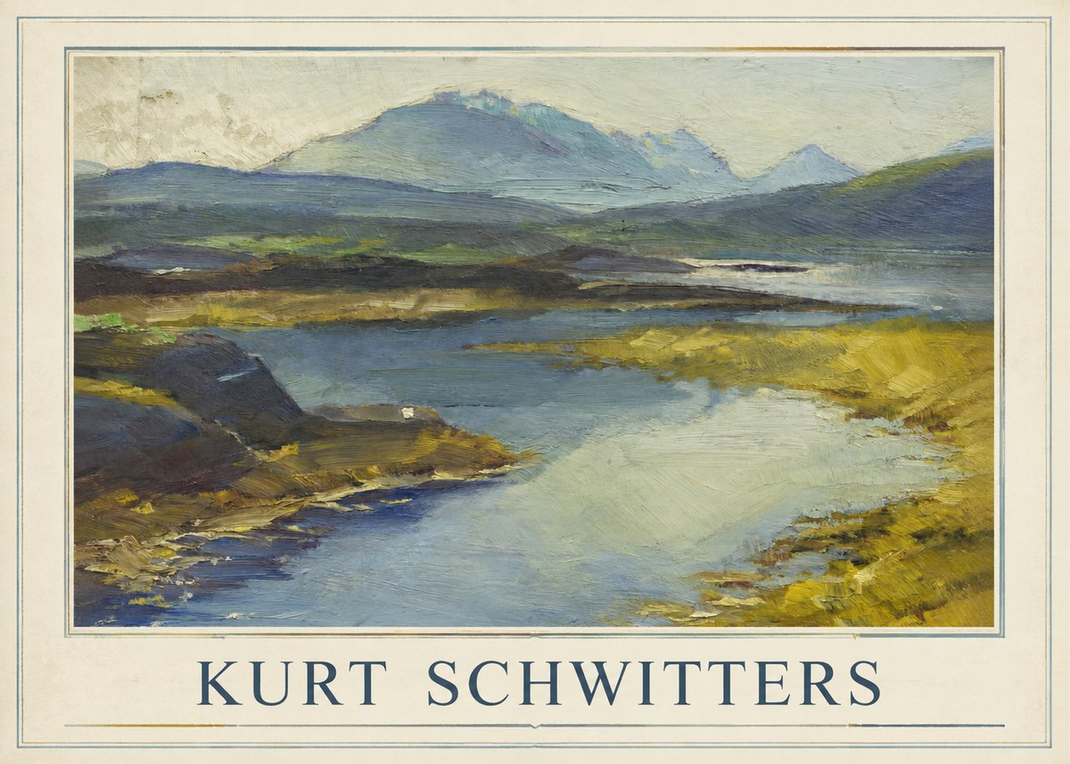 Kurt Schwitters Landschaft No1 - Juliste