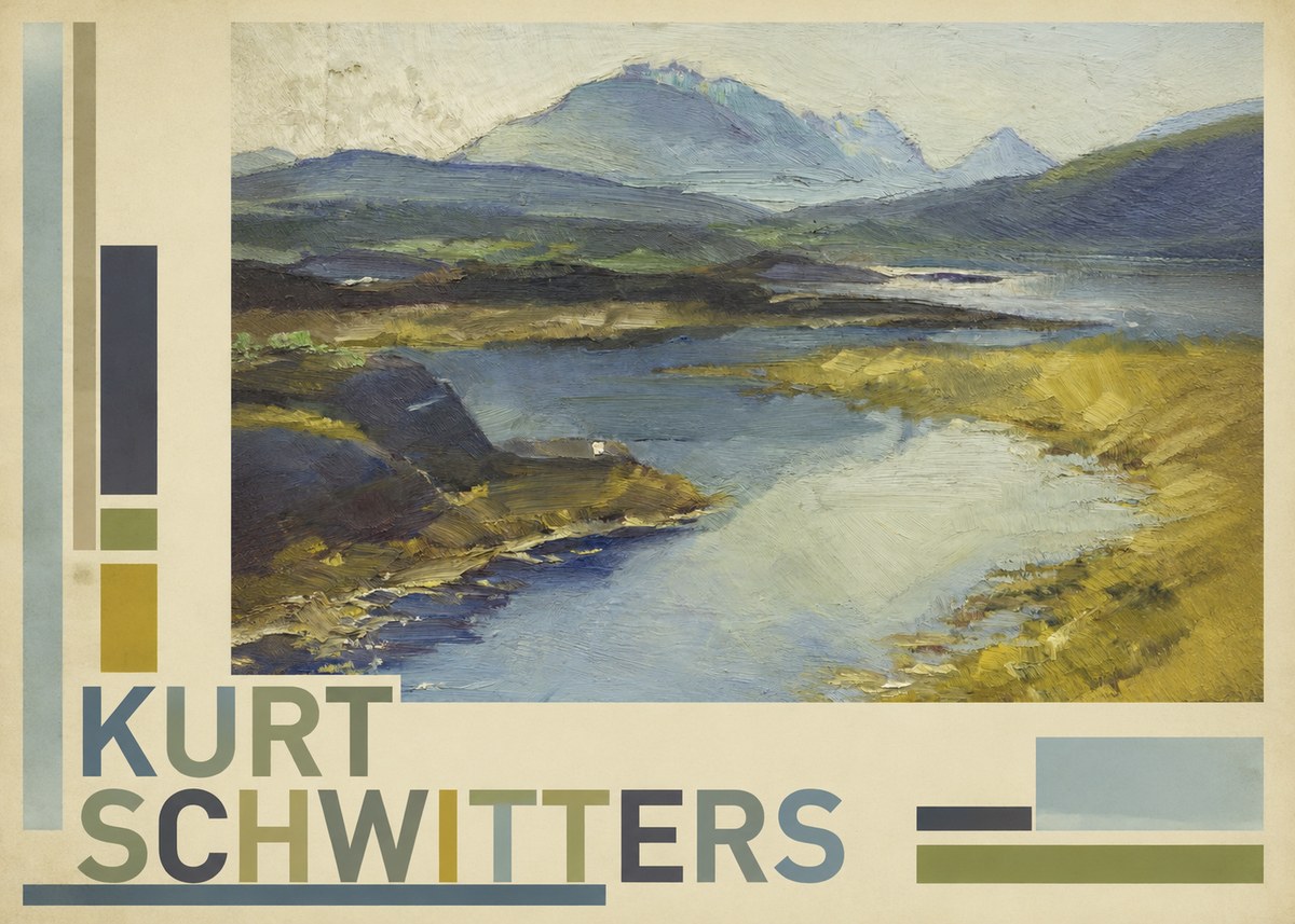 Kurt Schwitters Landschaft No5 - Juliste
