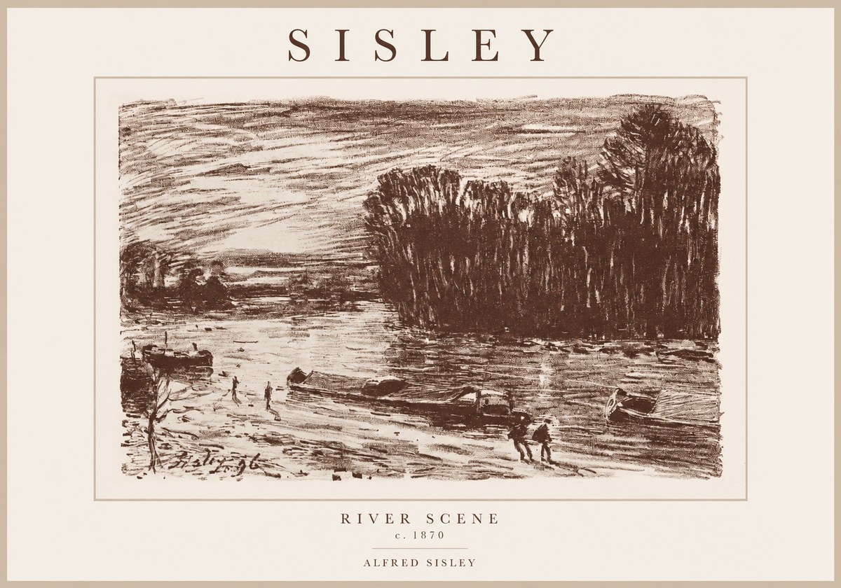 Sisley River Scene No1 - Juliste