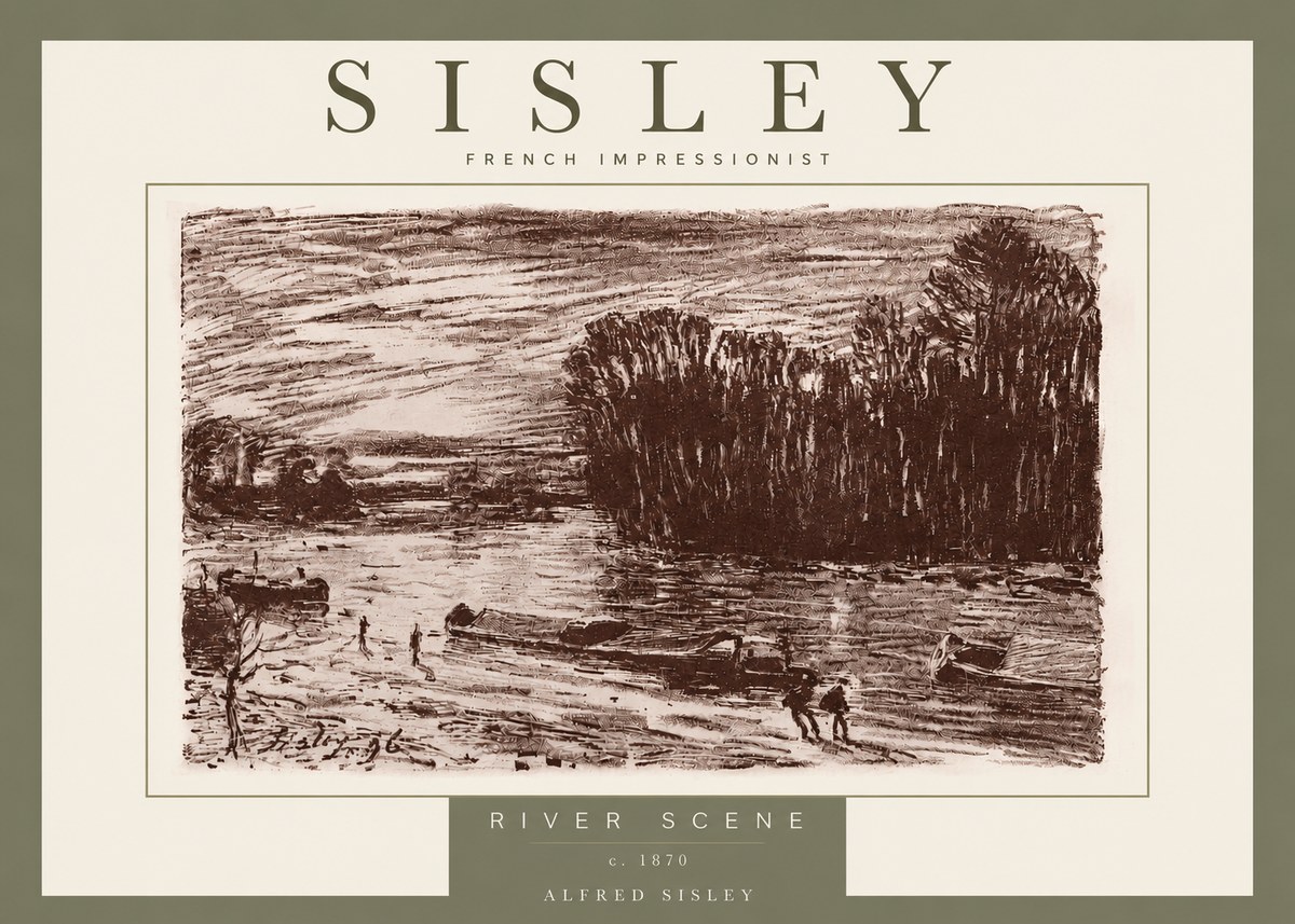 Sisley River Scene No6 - Juliste