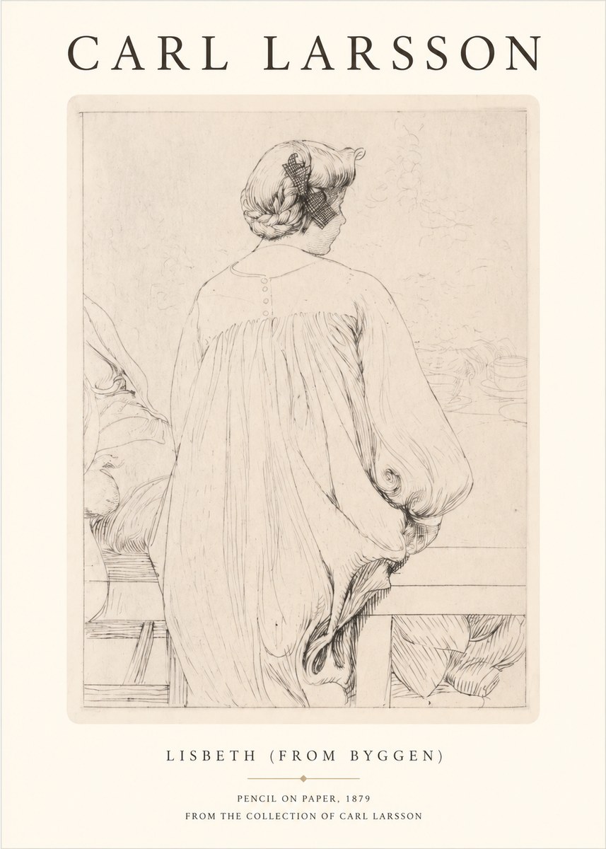 Carl Larsson Lisbeth (from Byggen) No1 - Juliste