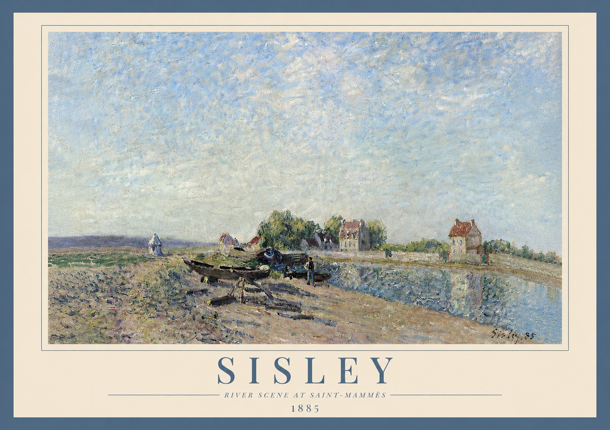 Sisley River Scene at Saint-mammès No3 - Juliste