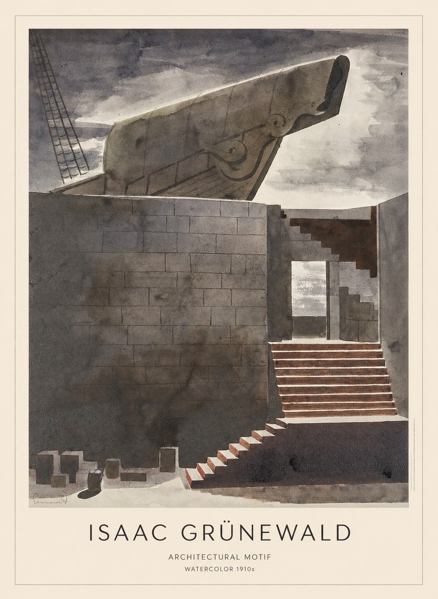 Isaac Grünewald Architectural Motif II No1 - Juliste
