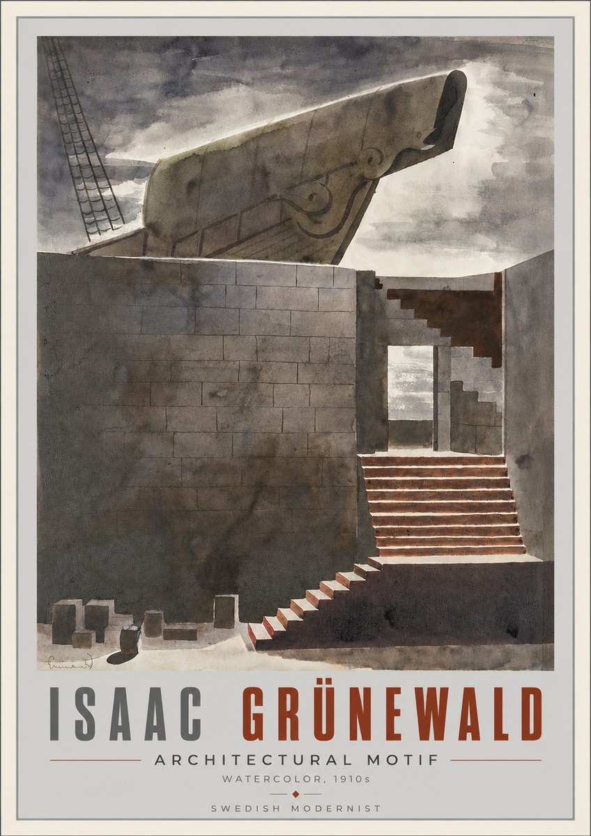 Isaac Grünewald Architectural Motif II No6 - Juliste