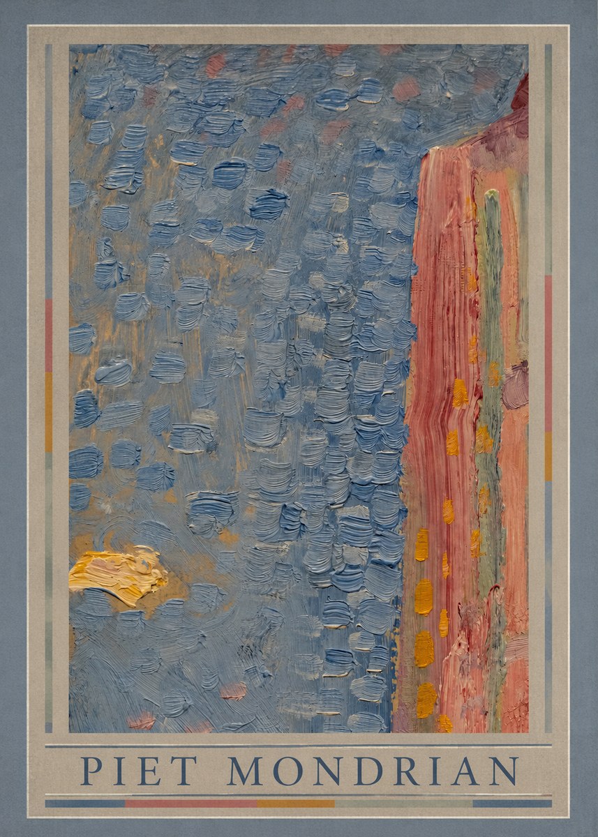 Piet Mondrian Façade in Sunlight No1 - Juliste