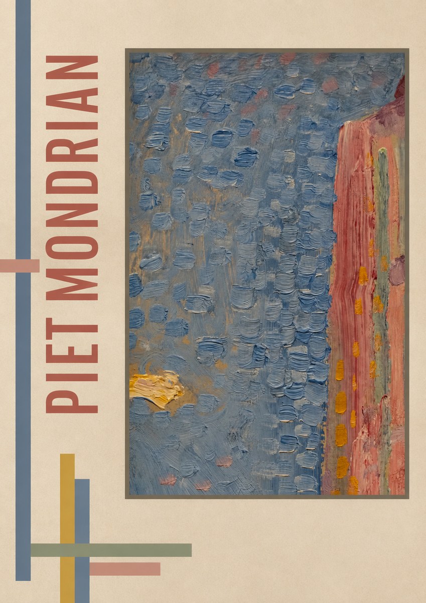Piet Mondrian Façade in Sunlight No4 - Juliste