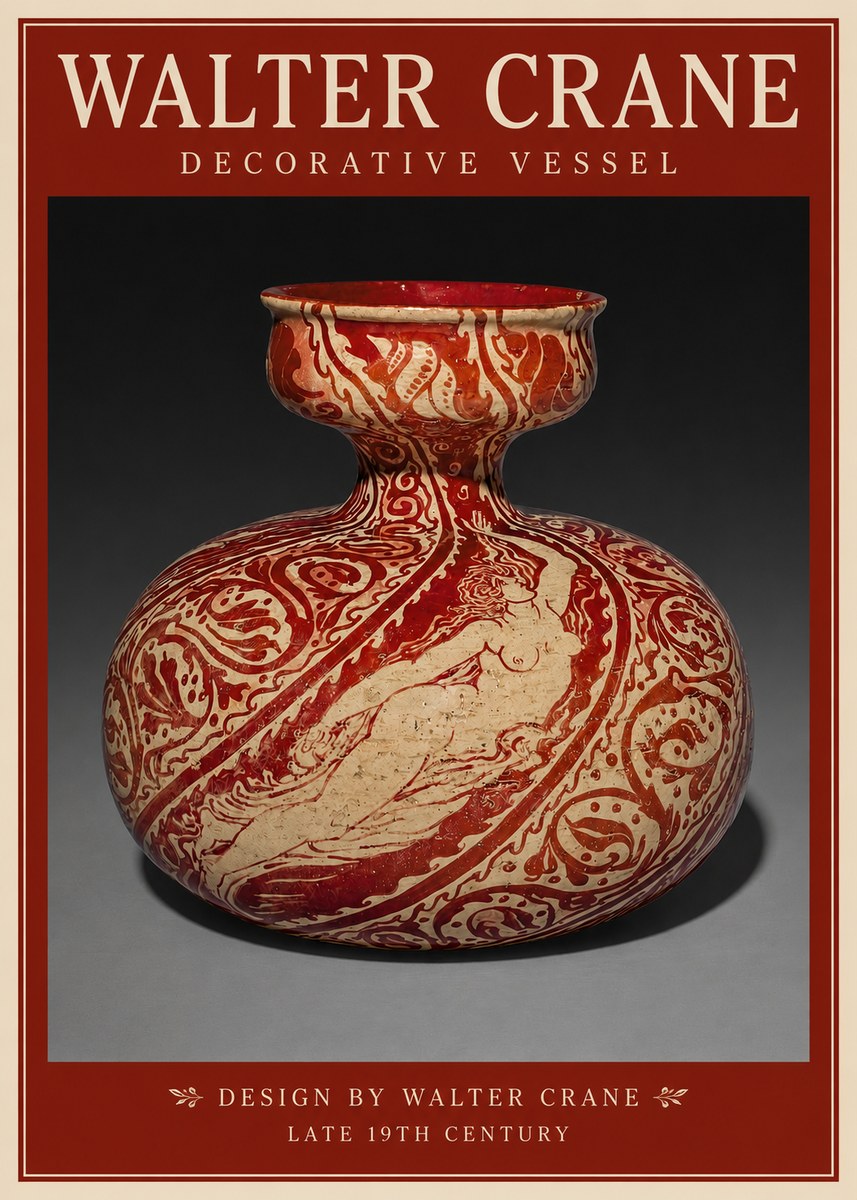 Walter Crane Decorative Vessel No2 - Juliste