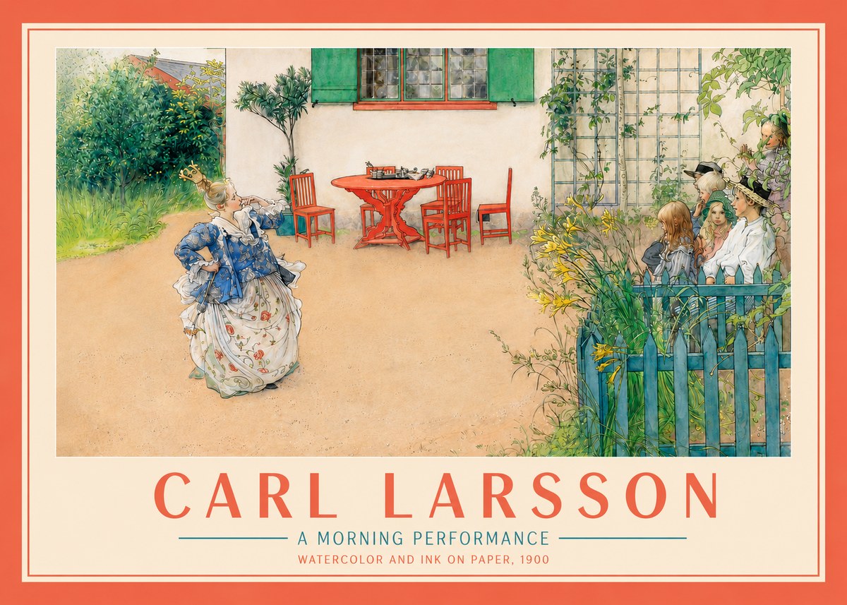 Carl Larsson A Morning Performance No4 - Juliste
