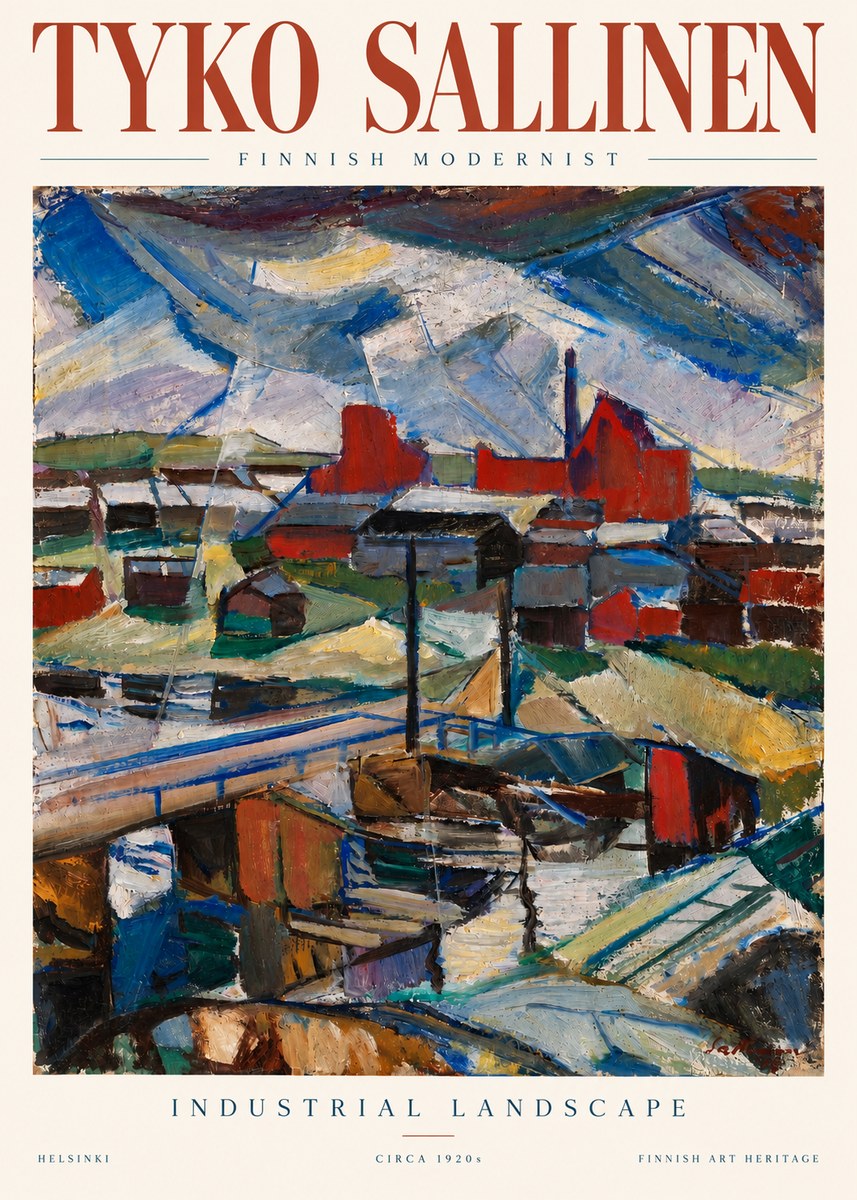 Tyko Sallinen Industrial Landscape No3 - Juliste
