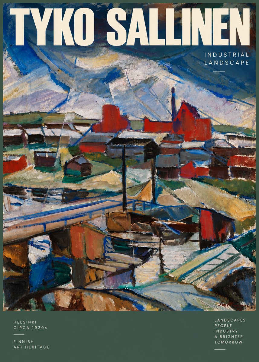 Tyko Sallinen Industrial Landscape No6 - Juliste