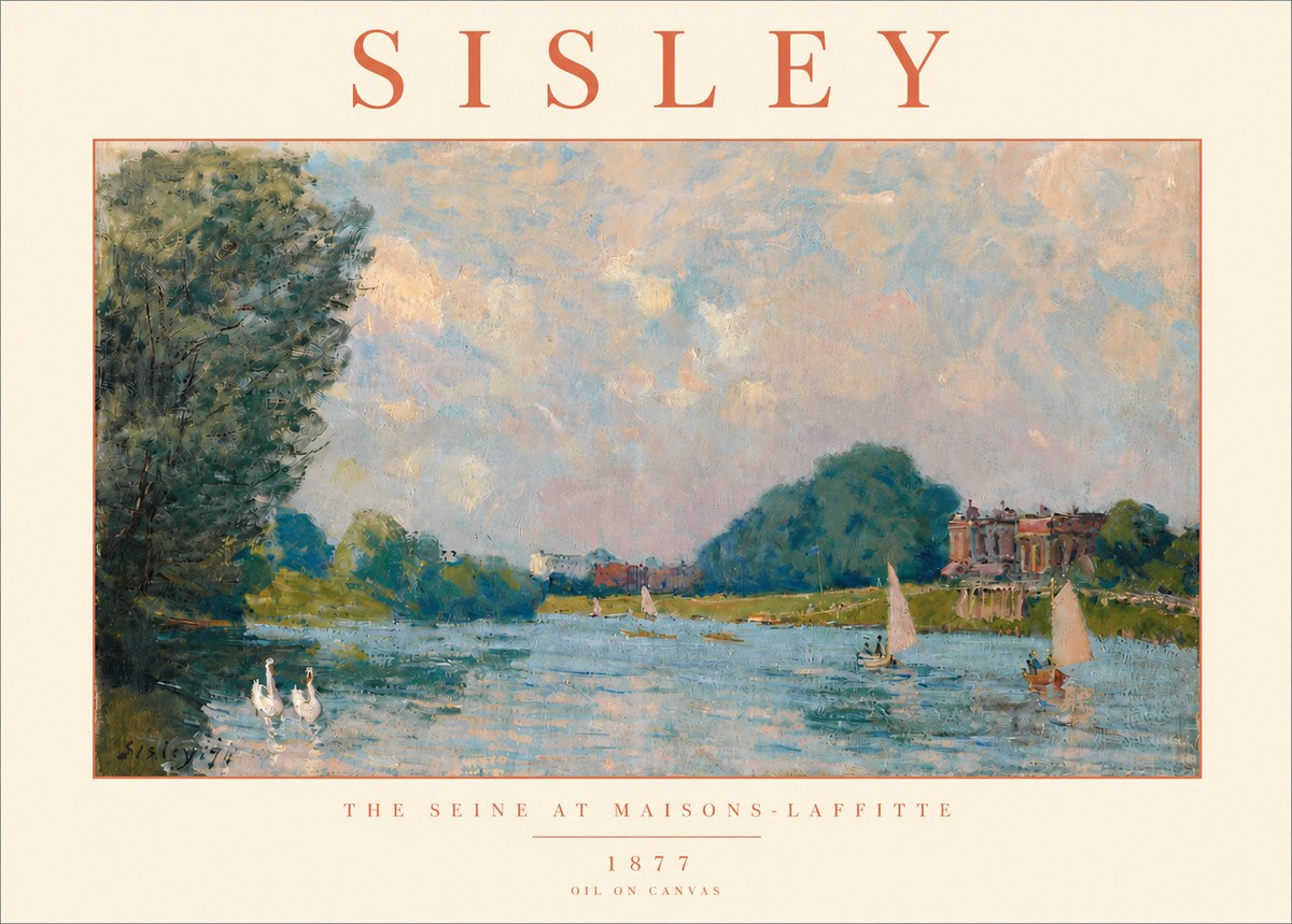 Sisley The River – Afternoon, 1877 No6 - Juliste