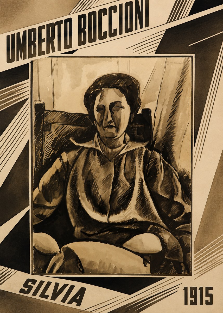 Umberto Boccioni Silvia No2 - Juliste