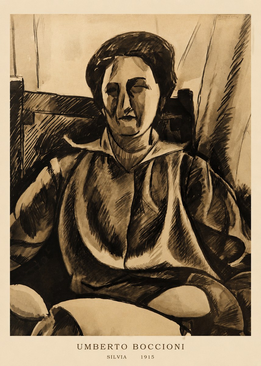 Umberto Boccioni Silvia No6 - Juliste
