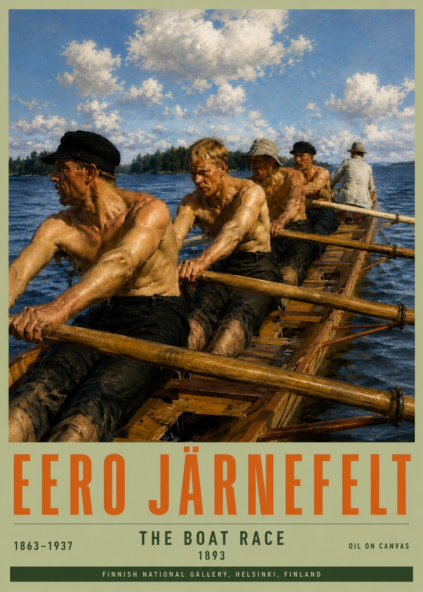 Eero Järnefelt The Boat Race No4 - Juliste