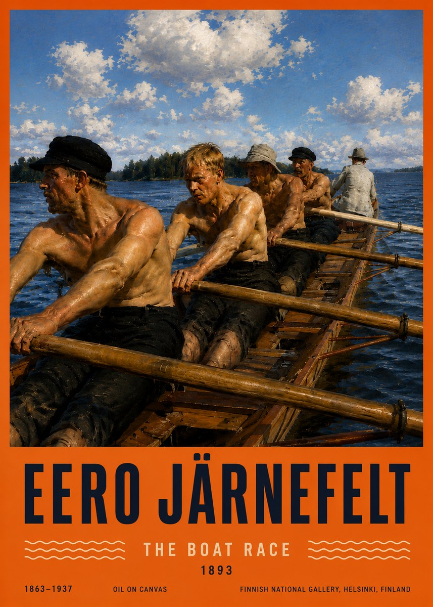 Eero Järnefelt The Boat Race No6 - Juliste