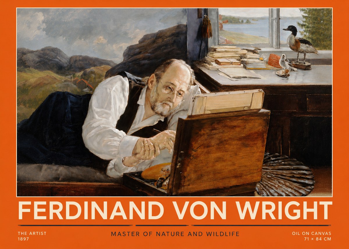 Ferdinand von Wright The Artist No2 - Juliste