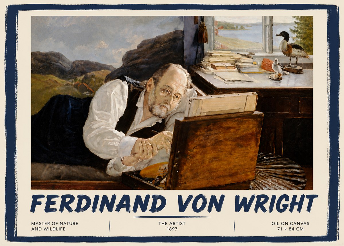 Ferdinand von Wright The Artist No4 - Juliste