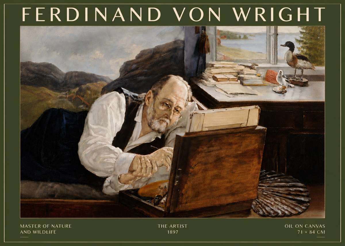 Ferdinand von Wright The Artist No6 - Juliste