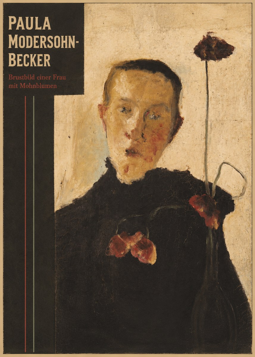 Paula Modersohn-Becker Brustbild Einer Frau Mit Mohnblumen No4 - Juliste