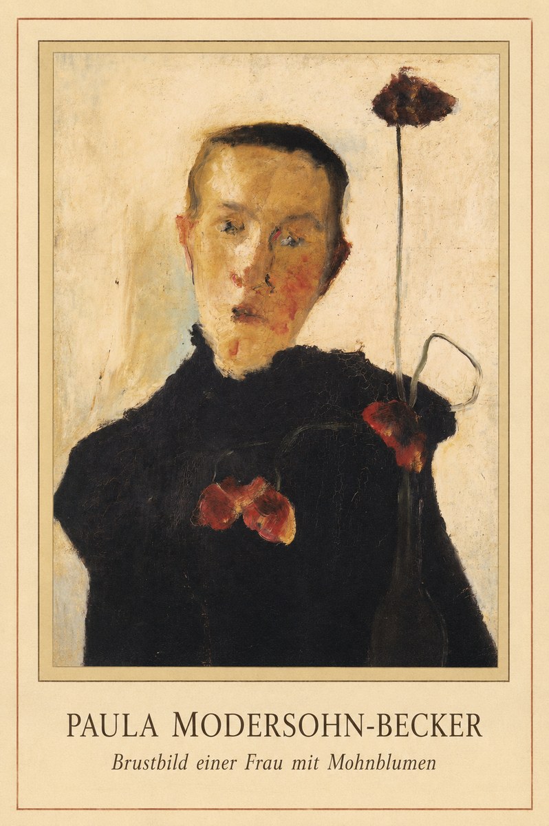 Paula Modersohn-Becker Brustbild Einer Frau Mit Mohnblumen No6 - Juliste