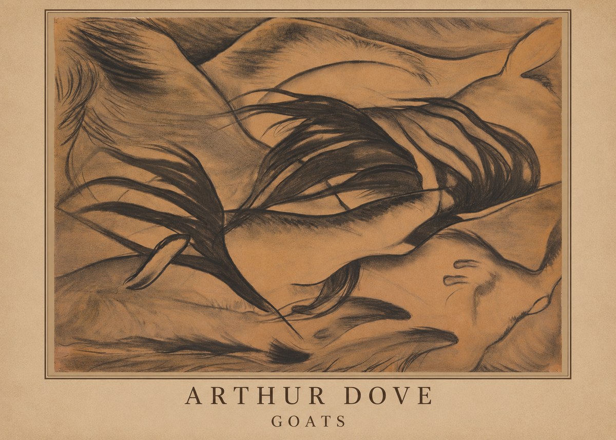 Arthur Dove Goats No3 - Juliste