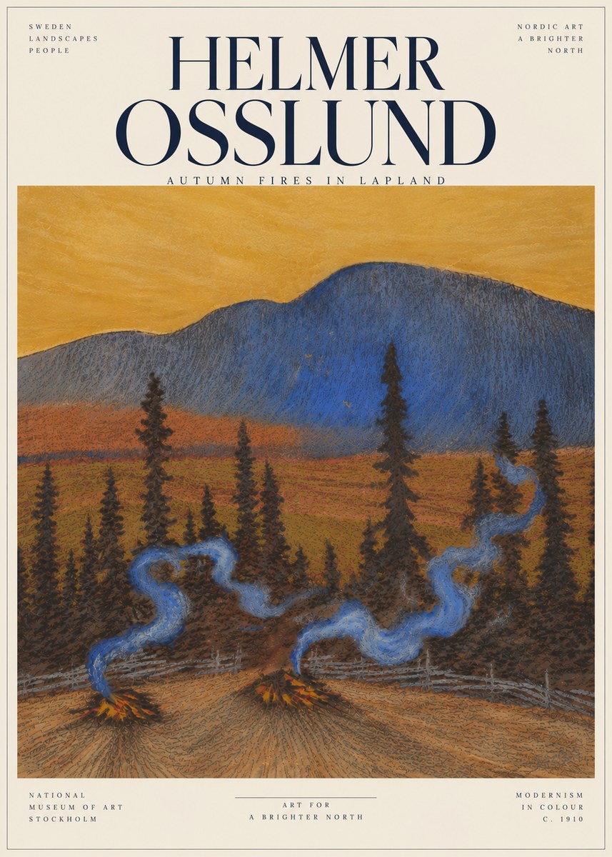 Helmer Osslund Twilight in the North No6 - Juliste