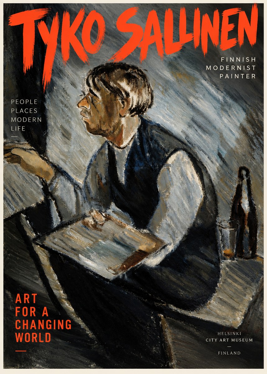 Tyko Sallinen The Artist at Work No2 - Juliste