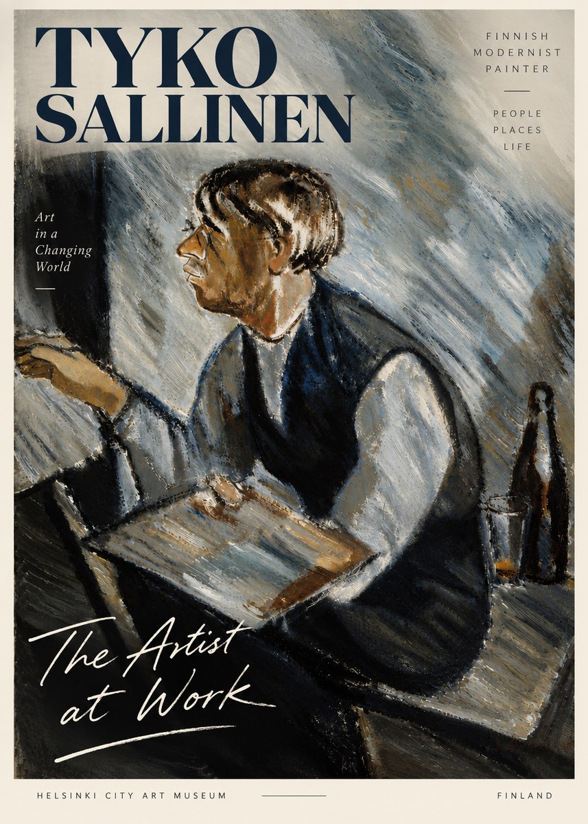 Tyko Sallinen The Artist at Work No4 - Juliste