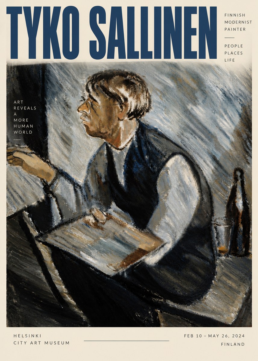 Tyko Sallinen The Artist at Work No5 - Juliste