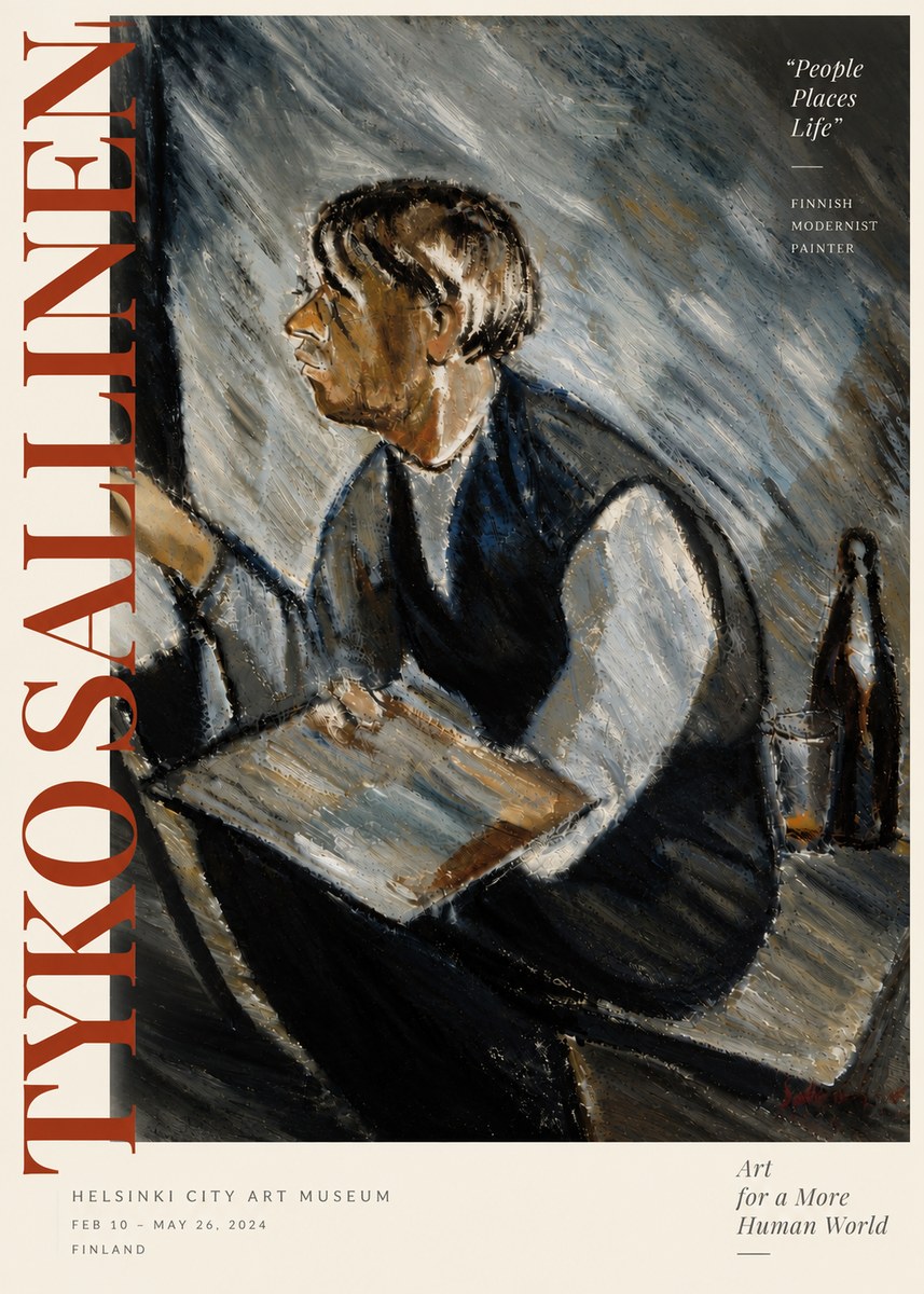 Tyko Sallinen The Artist at Work No6 - Juliste