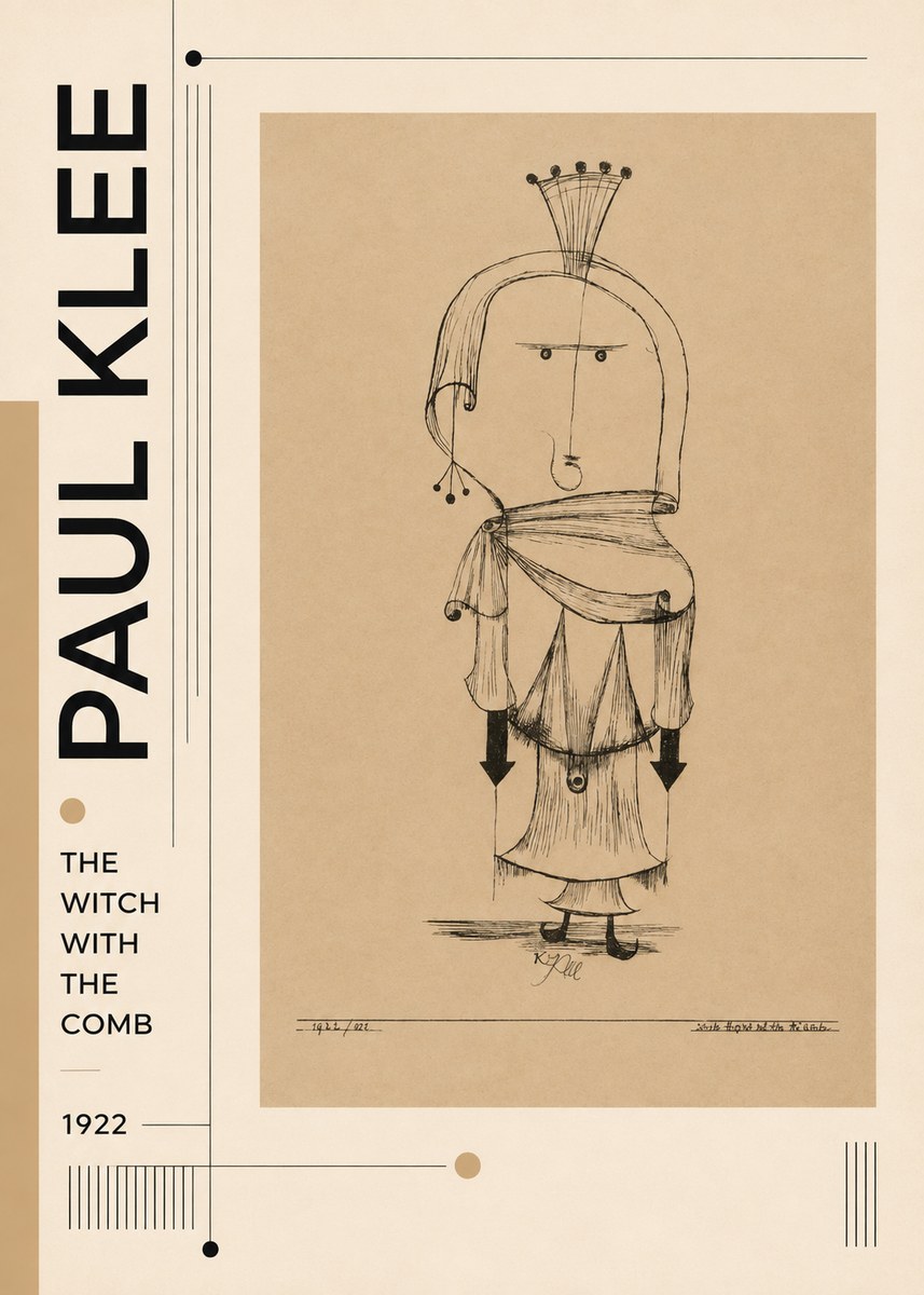 Paul Klee The Witch with the Comb No3 - Juliste