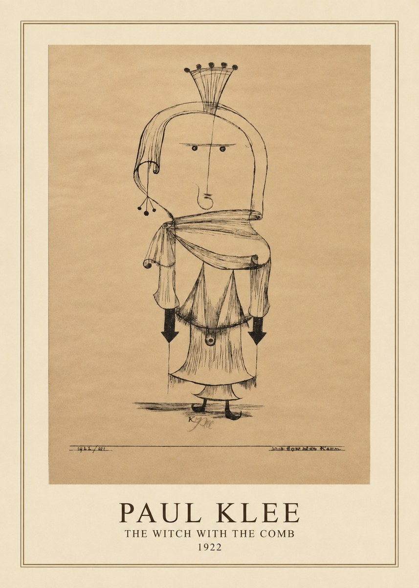 Paul Klee The Witch with the Comb No4 - Juliste