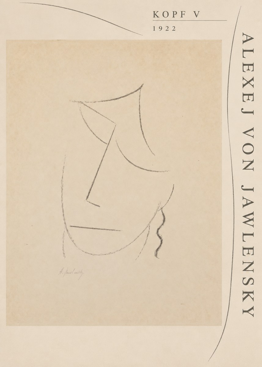 Alexej von Jawlensky Kopf V No5 - Juliste