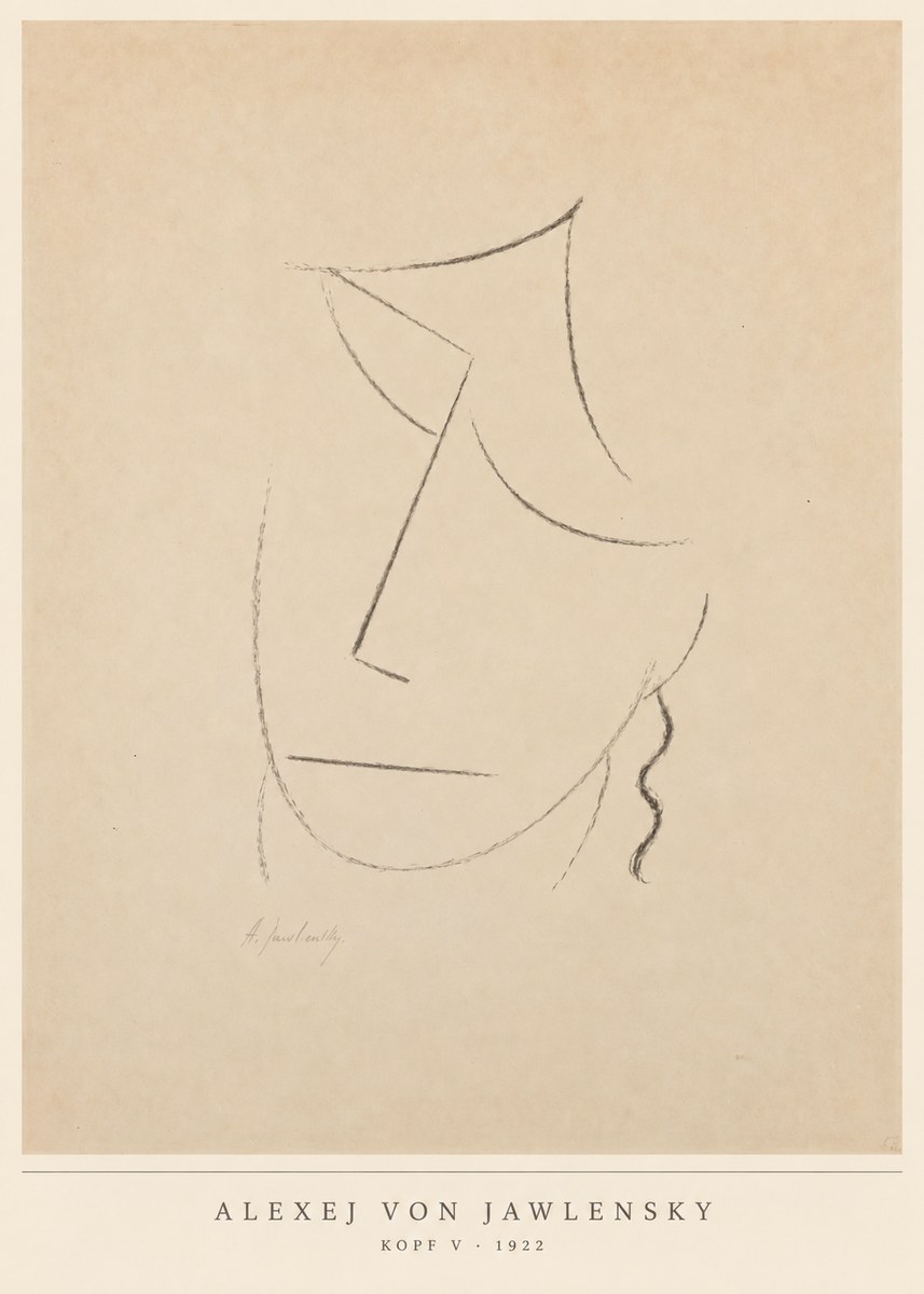 Alexej von Jawlensky Kopf V No6 - Juliste