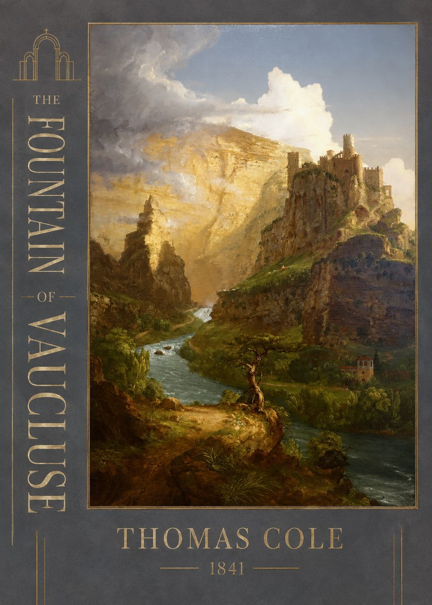 Thomas Cole The Fountain of Vaucluse I No2 - Juliste